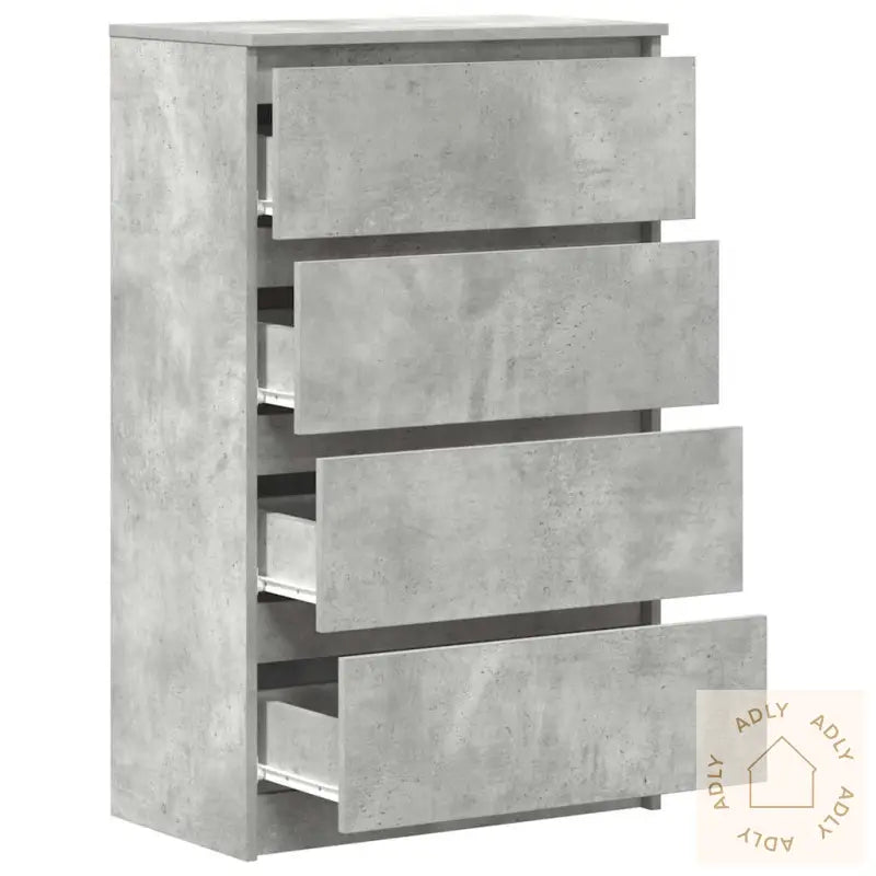 Skjenk Betonggrå 60X35X98,5 Cm Konstruert Tre