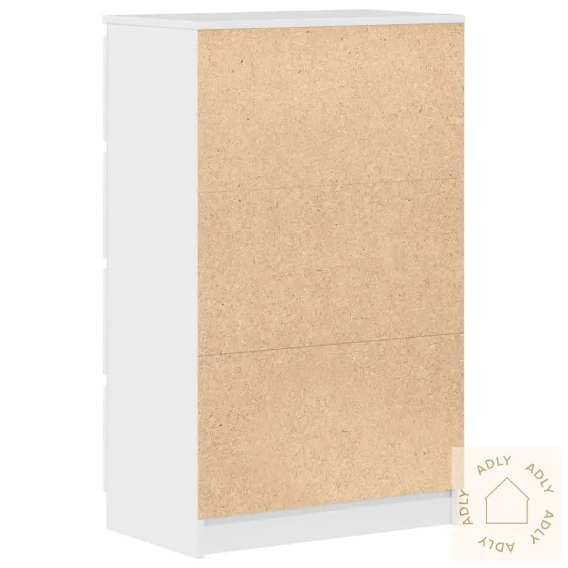 Skjenk Høyglans Hvit 60X35X98,5 Cm Konstruert Tre