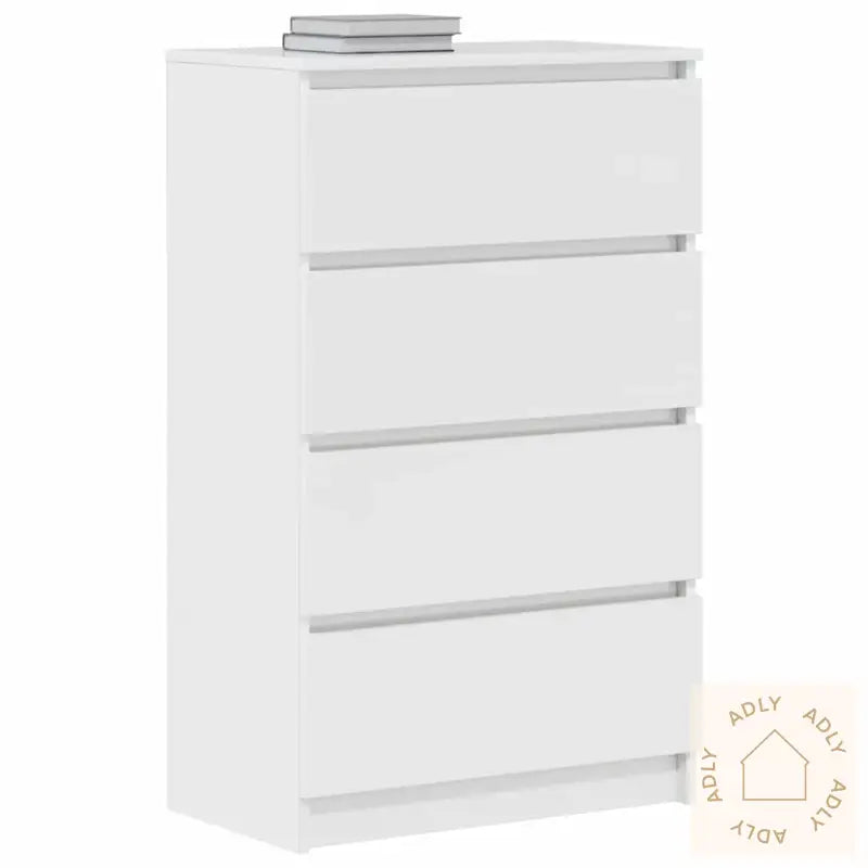Skjenk Høyglans Hvit 60X35X98,5 Cm Konstruert Tre
