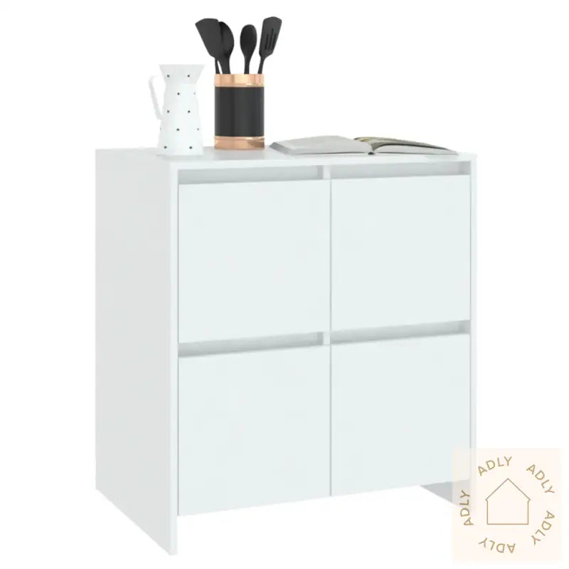 Skjenk Hvit 70X41X75 Cm Konstruert Tre