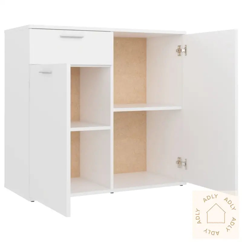 Skjenk Hvit 80X36X75 Cm Konstruert Tre