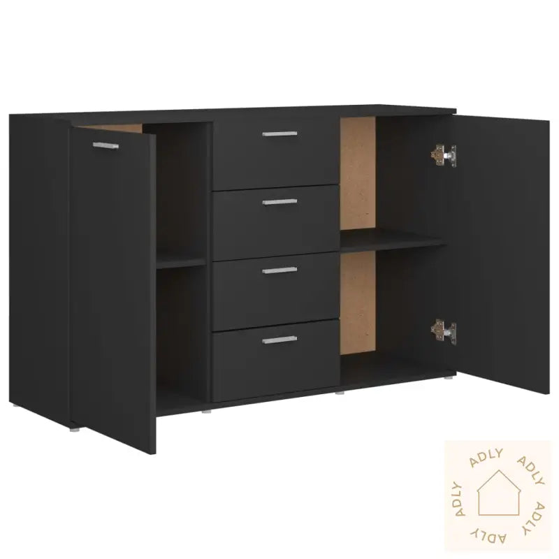 Skjenk Grå 120X35,5X75 Cm Konstruert Tre