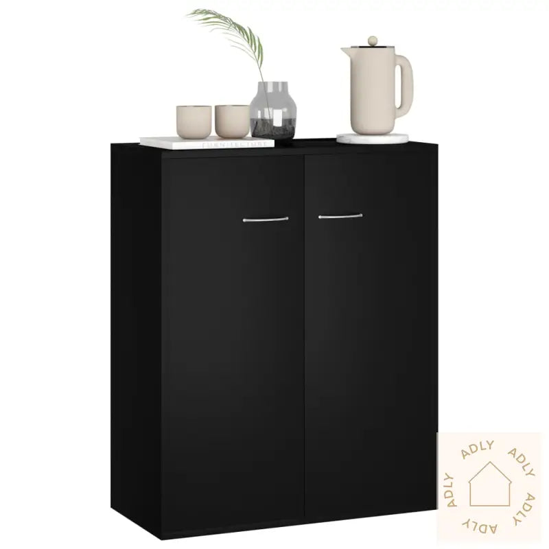 Skjenk Svart 60X30X75 Cm Konstruert Tre