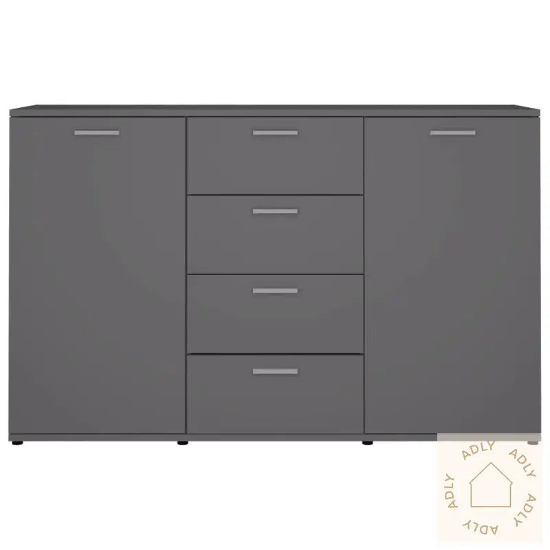 Skjenk Grå 120X35,5X75 Cm Konstruert Tre