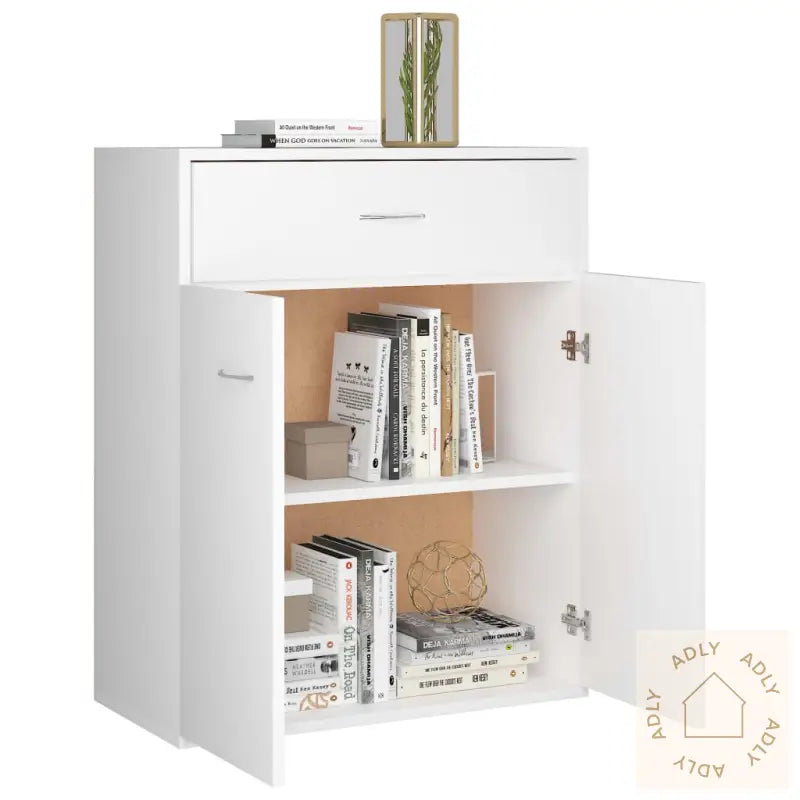 Skjenk Hvit 60X30X75 Cm Konstruert Tre