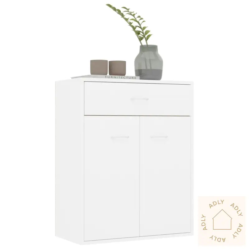 Skjenk Hvit 60X30X75 Cm Konstruert Tre