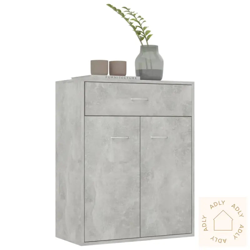 Skjenk Betonggrå 60X30X75 Cm Konstruert Tre