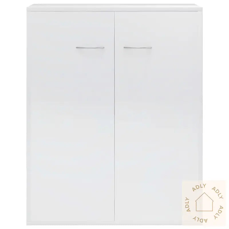 Skjenk Høyglans Hvit 60X30X75 Cm Konstruert Tre