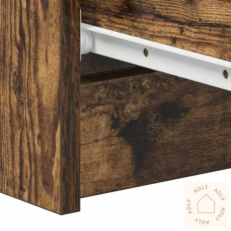 Skjenk Røkt Eik 60X35X98,5 Cm Konstruert Tre