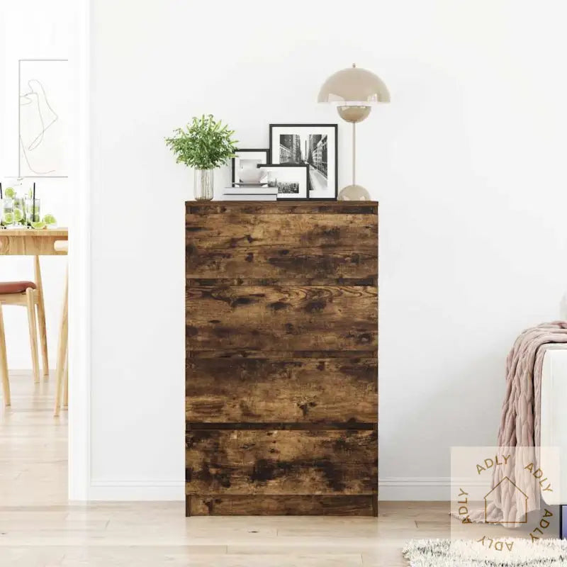 Skjenk Røkt Eik 60X35X98,5 Cm Konstruert Tre
