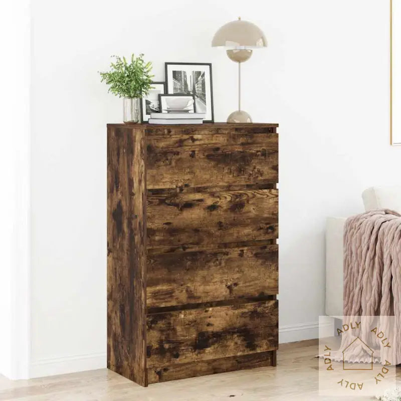 Skjenk Røkt Eik 60X35X98,5 Cm Konstruert Tre