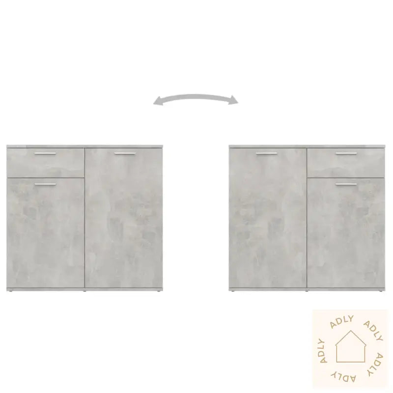 Skjenk Betonggrå 80X36X75 Cm Konstruert Tre