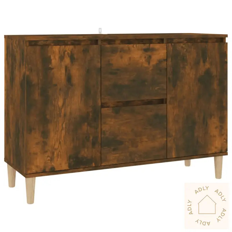 Skjenk Røkt Eik 101X35X70 Cm Konstruert Tre