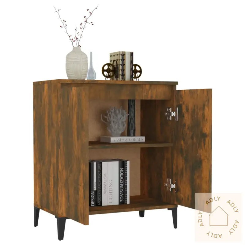 Skjenk Røkt Eik 60X35X70 Cm Konstruert Tre