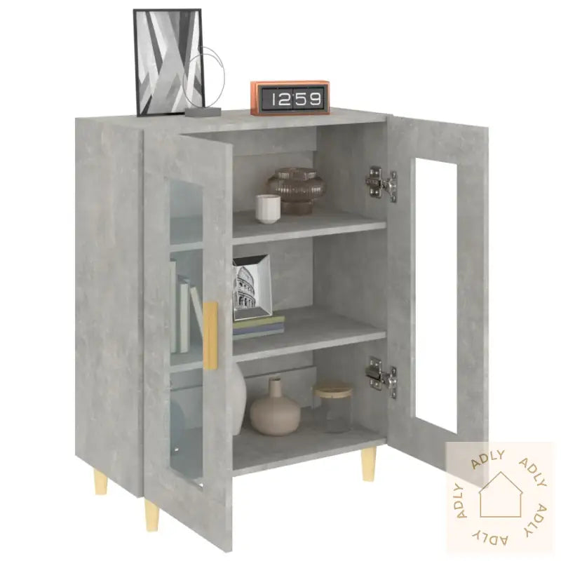 Skjenk Betonggrå 69,5X34X90 Cm Konstruert Tre