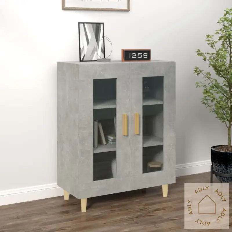 Skjenk Betonggrå 69,5X34X90 Cm Konstruert Tre
