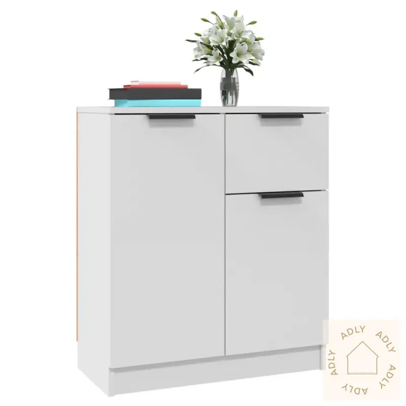 Skjenk Hvit 60X30X70 Cm Konstruert Tre