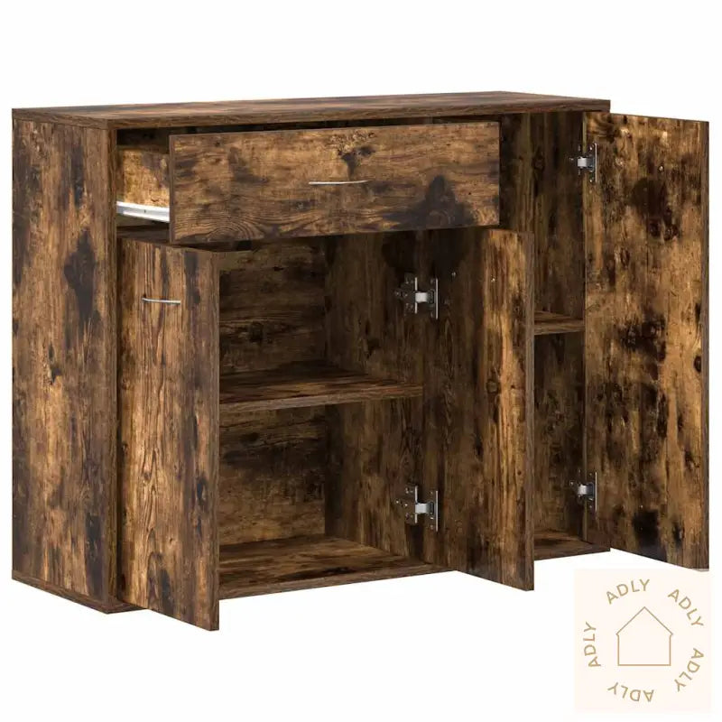 Skjenk Røkt Eik 88X30X70 Cm Konstruert Tre