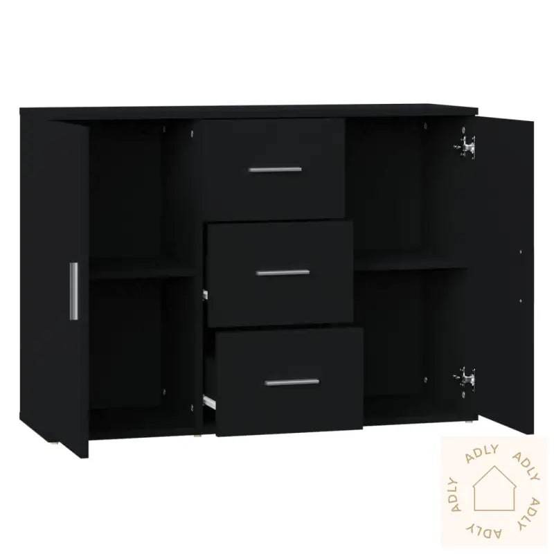 Skjenk Svart 91X29,5X65 Cm Konstruert Tre
