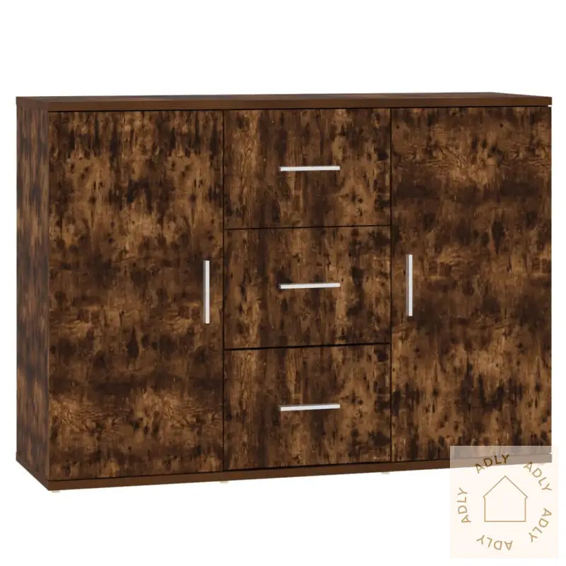 Skjenk Røkt Eik 91X29,5X65 Cm Konstruert Tre