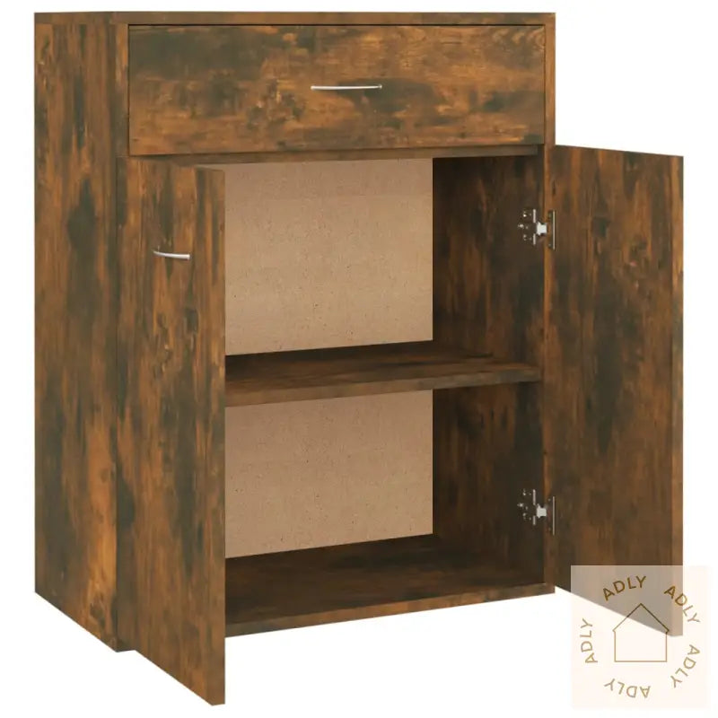 Skjenk Røkt Eik 60X30X75 Cm Konstruert Tre