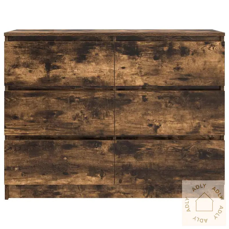 Skjenk Røkt Eik 100X35X76 Cm Konstruert Tre