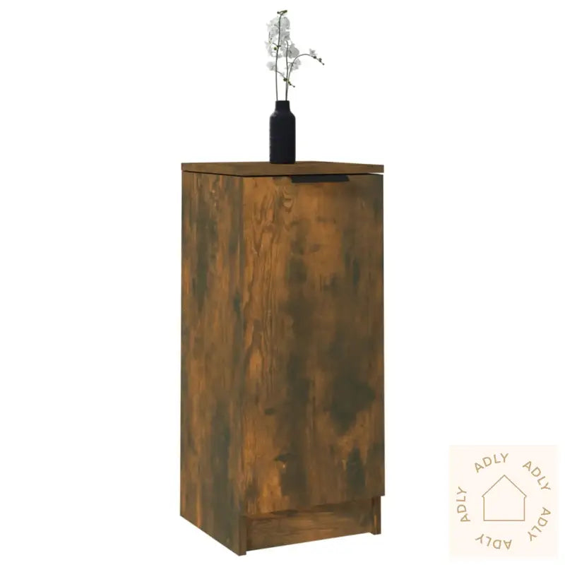 Skjenk Røkt Eik 30X30X70 Cm Konstruert Tre