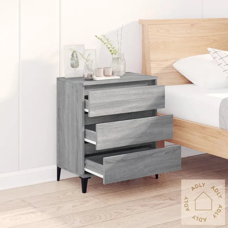 Skjenk Grå Sonoma 60X35X70 Cm Konstruert Tre