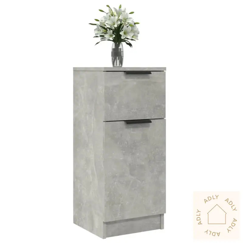 Skjenk Betonggrå 30X30X70 Cm Konstruert Tre