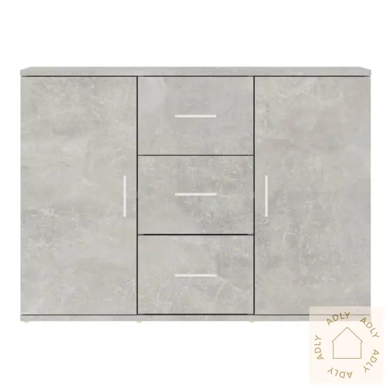 Skjenk Betonggrå 91X29,5X65 Cm Konstruert Tre