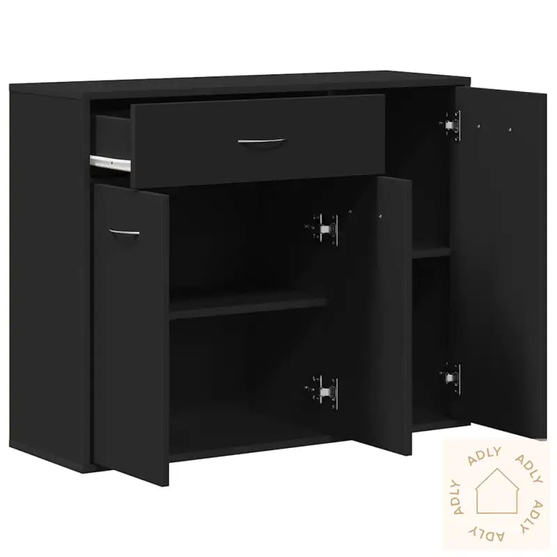 Skjenk Svart 88X30X70 Cm Konstruert Tre
