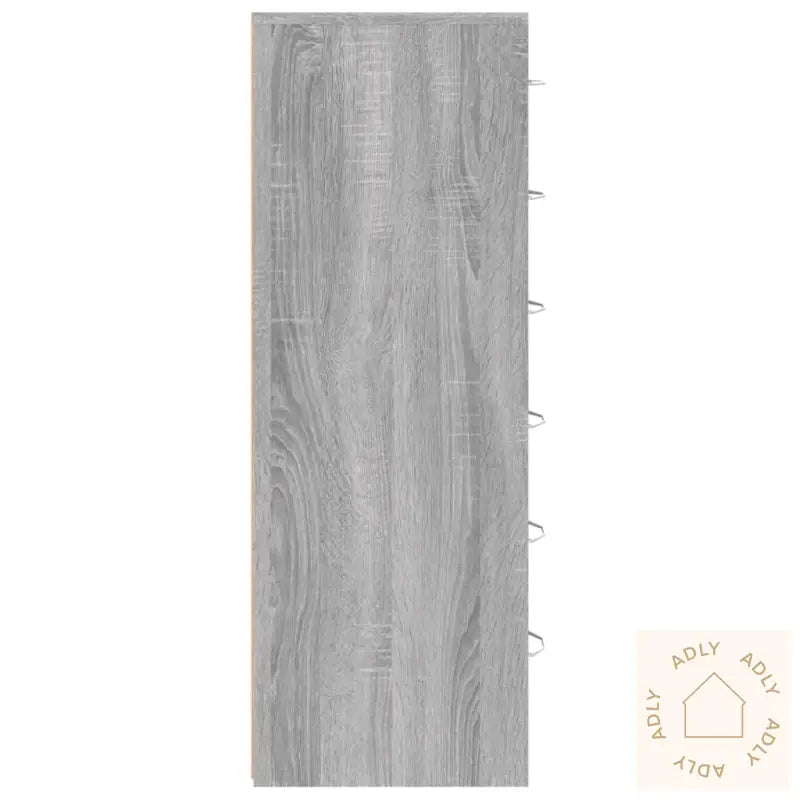 Skjenk Med 6 Skuffer Grå Sonoma 50X34X96 Cm Konstruert Tre