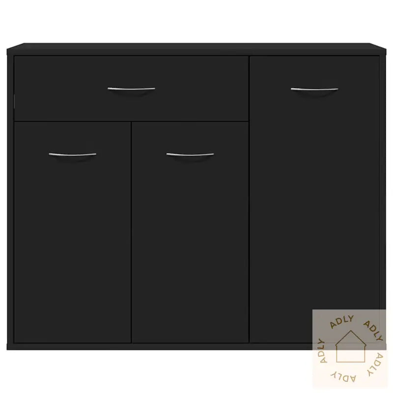 Skjenk Svart 88X30X70 Cm Konstruert Tre