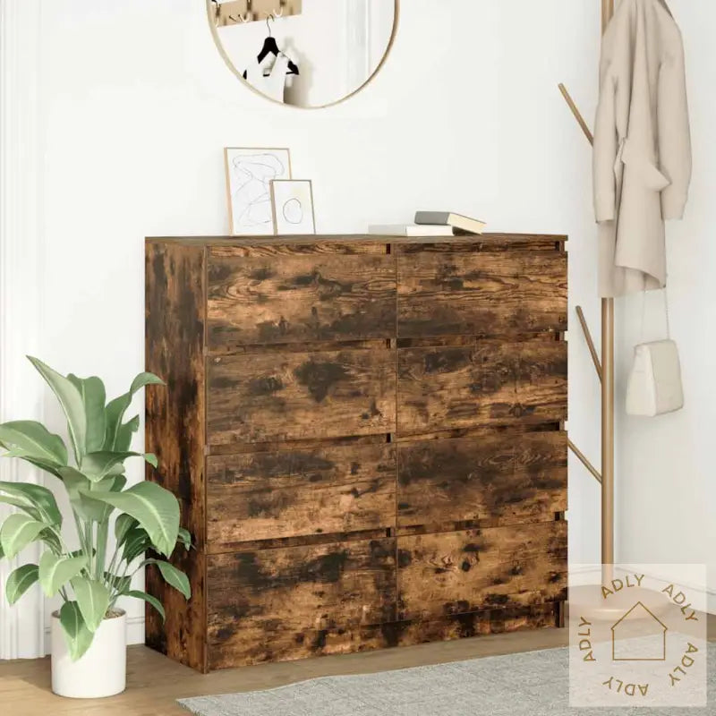 Skjenk Røkt Eik 100X35X99 Cm Konstruert Tre