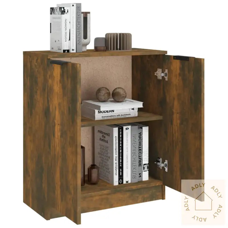 Skjenk Røkt Eik 60X30X70 Cm Konstruert Tre