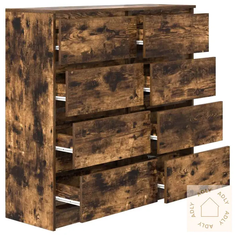 Skjenk Røkt Eik 100X35X99 Cm Konstruert Tre