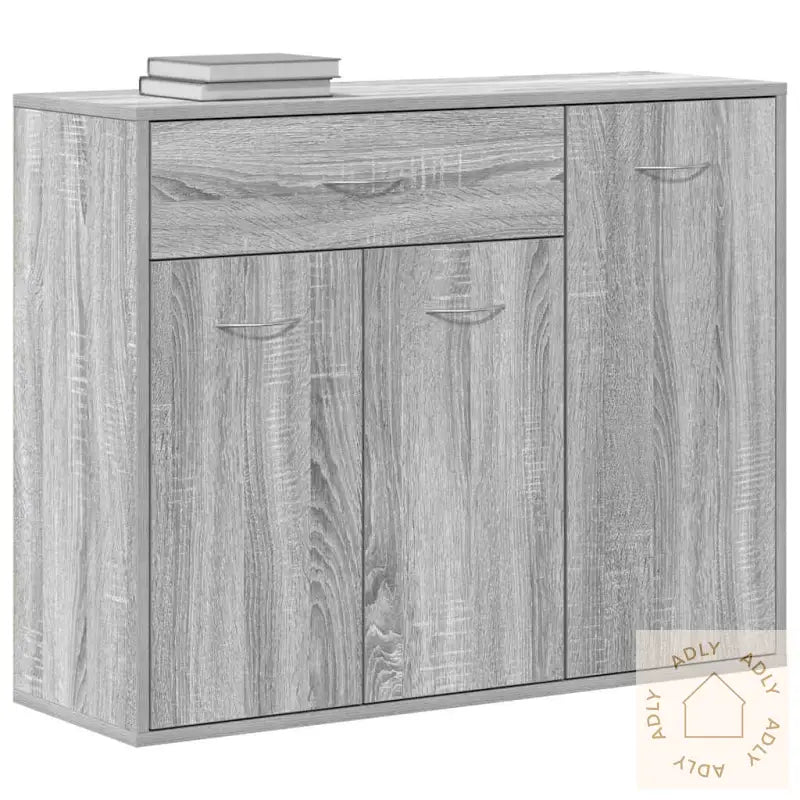 Skjenk Grå Sonoma 88X30X70 Cm Konstruert Tre