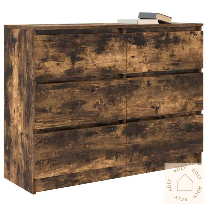 Skjenk Røkt Eik 100X35X76 Cm Konstruert Tre