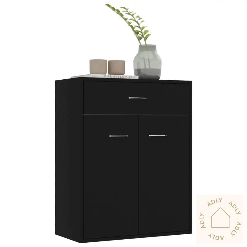 Skjenk Svart 60X30X75 Cm Konstruert Tre