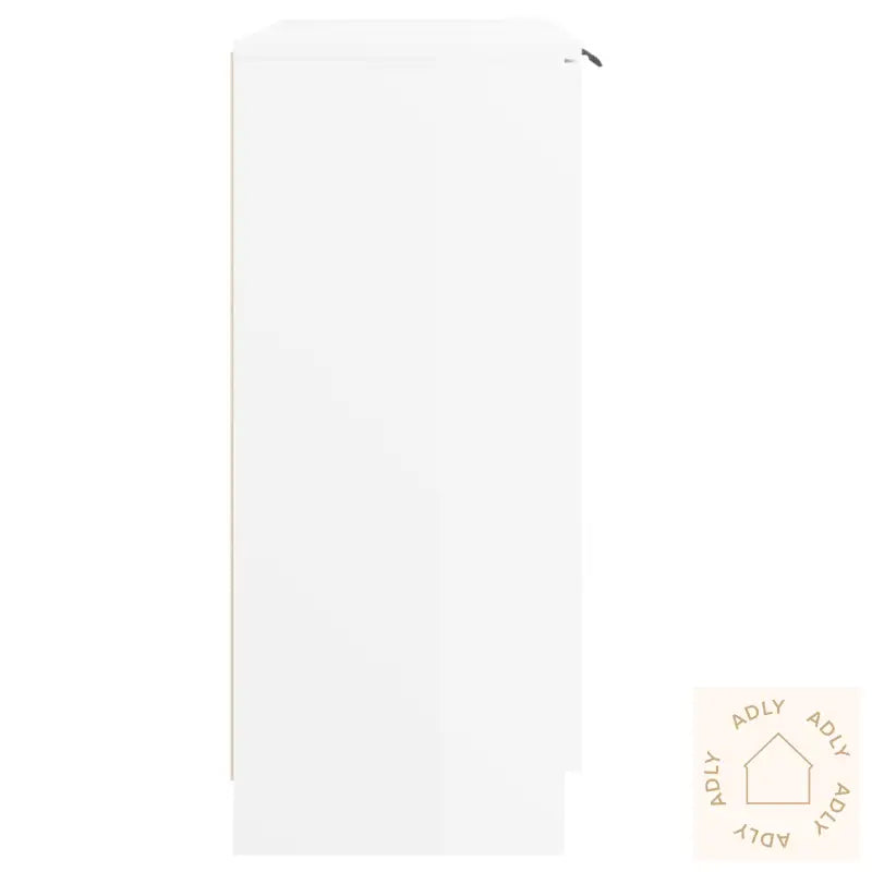 Skjenk Høyglans Hvit 60X30X70 Cm Konstruert Tre