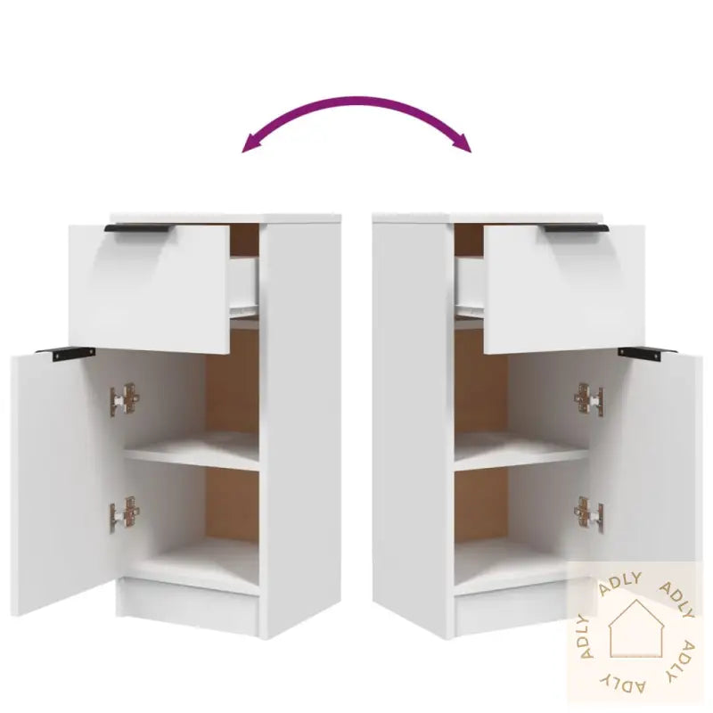 Skjenk Hvit 30X30X70 Cm Konstruert Tre