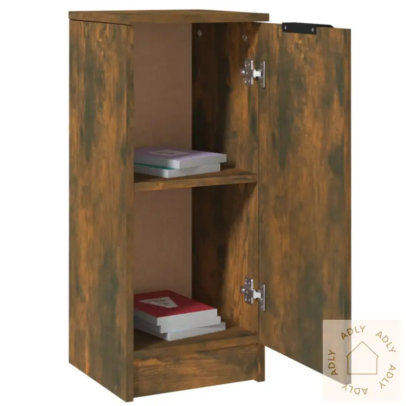 Skjenk Røkt Eik 30X30X70 Cm Konstruert Tre