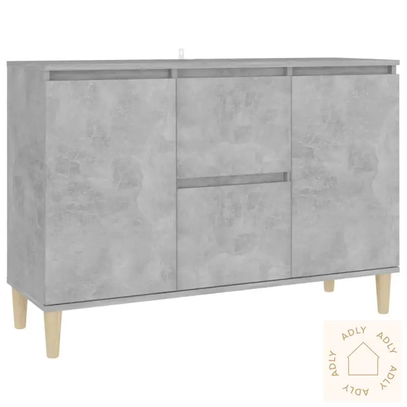 Skjenk Betonggrå 101X35X70 Cm Konstruert Tre