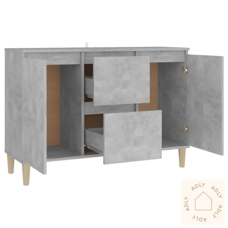 Skjenk Betonggrå 101X35X70 Cm Konstruert Tre