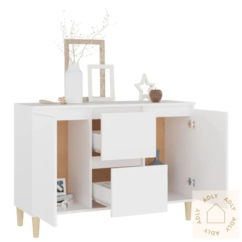 Skjenk Hvit 101X35X70 Cm Konstruert Tre