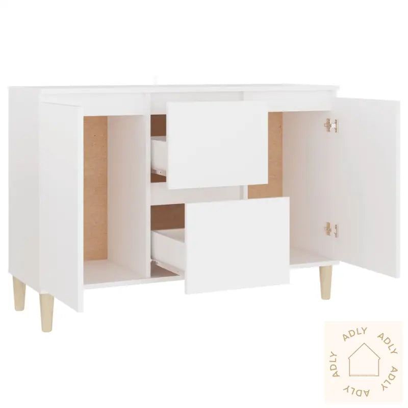 Skjenk Hvit 101X35X70 Cm Konstruert Tre