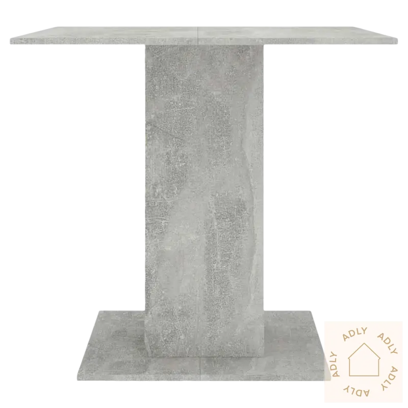 Gray concrete-look minimalistisk spisebord som passer til hagemøbler, rengjøres med fuktig klut