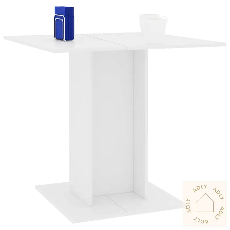 Spisebord Hvit 80X80X75 Cm Konstruert Tre