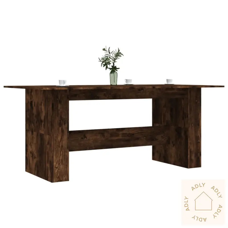 Spisebord Røkt Eik 180X90X76 Cm Konstruert Tre