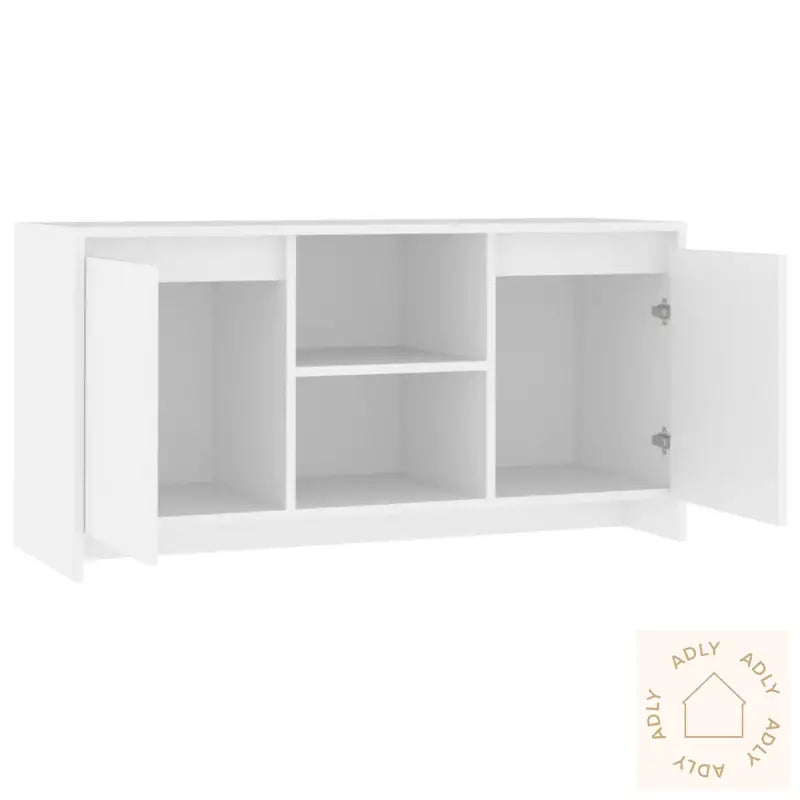 Tv-Benk Hvit 102X37,5X52,5 Cm Konstruert Tre